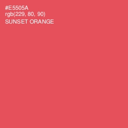 #E5505A - Sunset Orange Color Image
